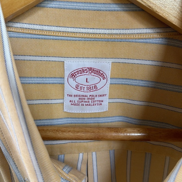 Brooks Brother Yellow Button Down Shirt non-iron - Picture 2 of 6
